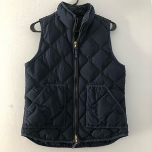 J. Crew Navy Quilted Puffer Vest